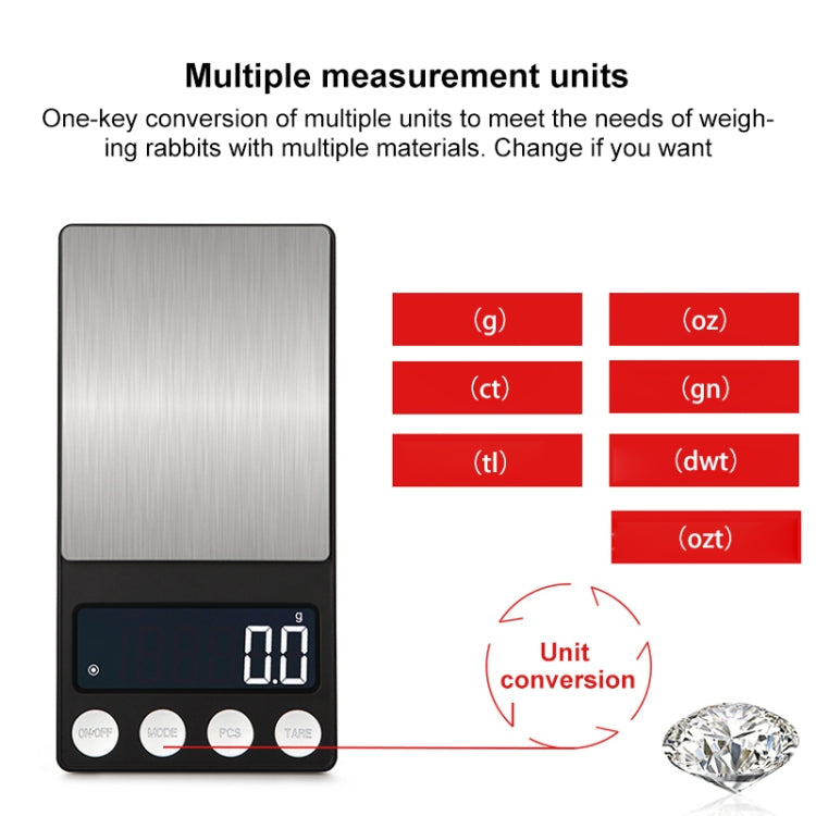 High-Precision Electronic Scale Mini Portable Jewellery Medicine Scale, Style:500g/0.01g - Jewelry Scales by buy2fix | Online Shopping UK | buy2fix