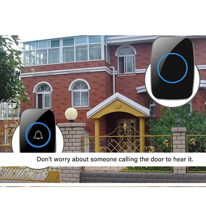 CACAZI A10 300m Long Range No Battery Waterproof LED Light Smart Wireless Doorbell - Wireless Doorbell by CACAZI | Online Shopping UK | buy2fix