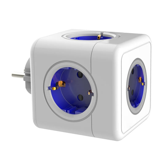 Creative Power Cube Socket Conversion Socket, EU Plug In-line Blue - Consumer Electronics by buy2fix | Online Shopping UK | buy2fix