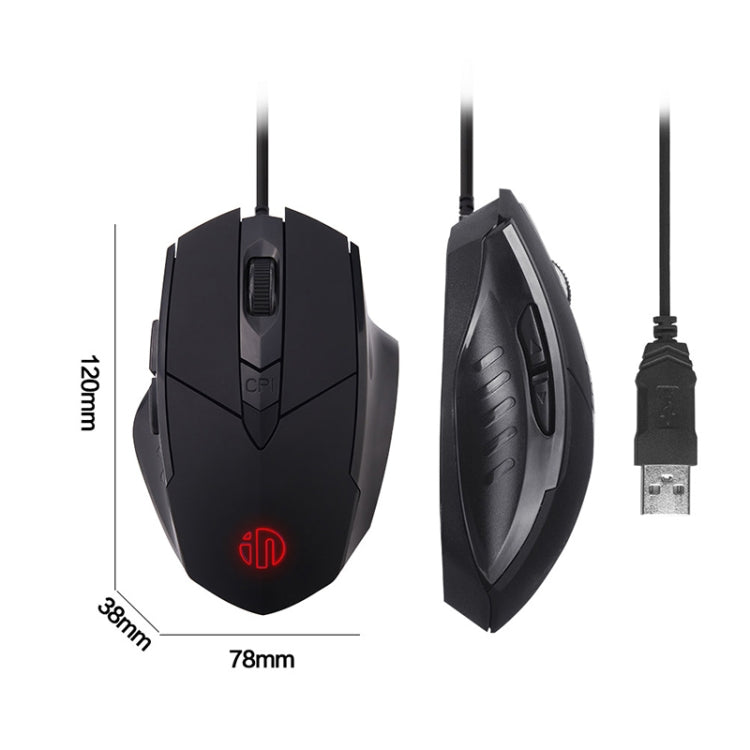 Inphic PW1 Game Mute Macro Definition Illuminated Wired Mouse, Cable Length: 1.5m(Titanium Gray Game Version) - Computer & Networking by Inphic | Online Shopping UK | buy2fix