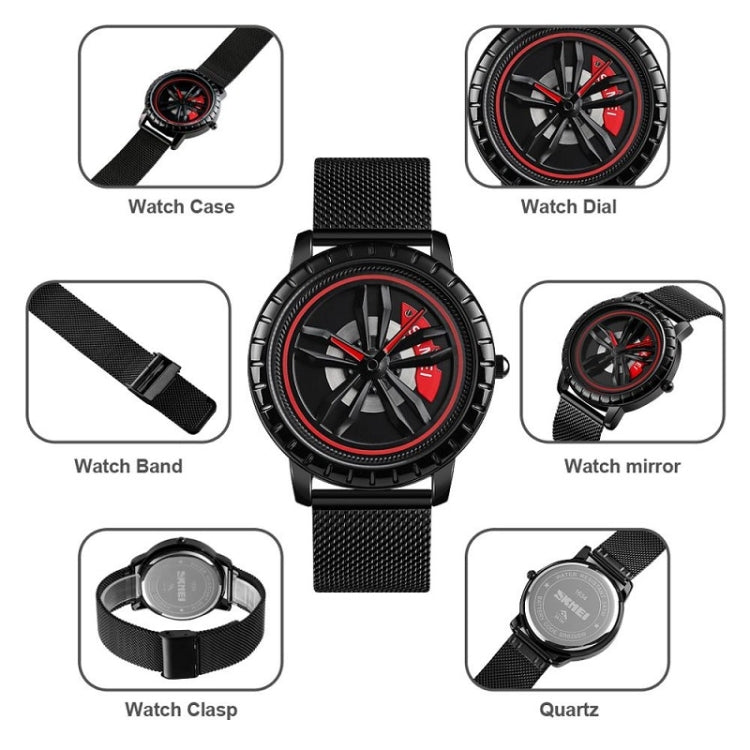 SKMEI 1634 Men Waterproof Watch Fashion Quartz Watch(Black Mesh Belt) - Sport Watches by SKMEI | Online Shopping UK | buy2fix