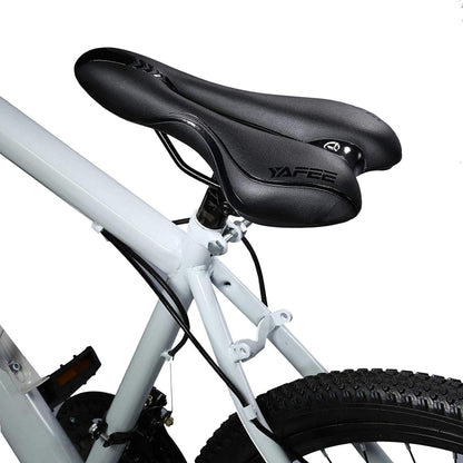 YAFEE YF-1034-3 Soft Mountain Bike Seat Mountain Bike Hollow Breathable Saddle Seat Cushion Bicycle Seat(Black) - Bicycle Saddle by YAFEE | Online Shopping UK | buy2fix