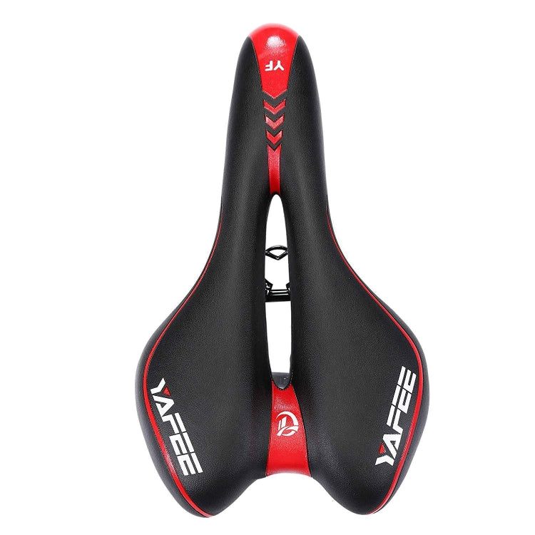 YAFEE YF-1034-3 Soft Mountain Bike Seat Mountain Bike Hollow Breathable Saddle Seat Cushion Bicycle Seat(Black Red) - Bicycle Saddle by YAFEE | Online Shopping UK | buy2fix