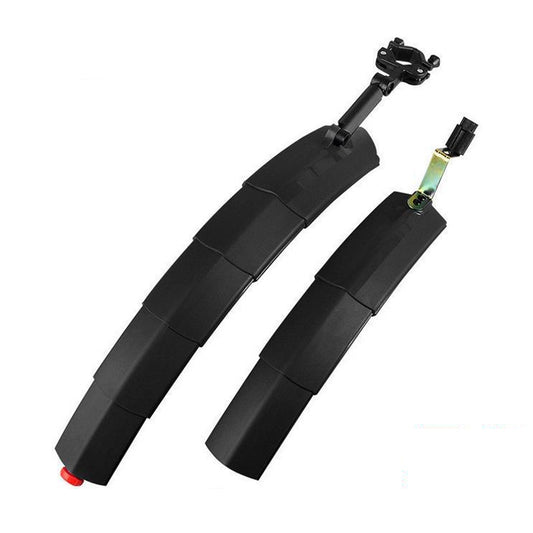 Bicycle Telescopic Folding Mudguard  27.5 Inch Extended Water Retaining LED Taillight(Black) - Outdoor & Sports by buy2fix | Online Shopping UK | buy2fix