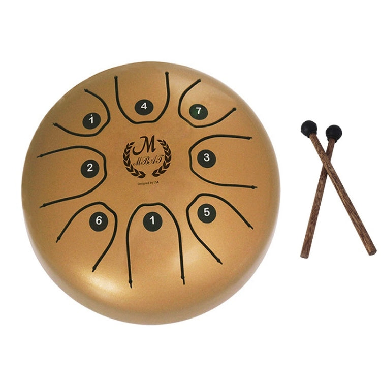 MEIBEITE 5.5-Inch C-Tune Sanskrit Drum Steel Tongue Empty  Worry-Free Drum(Golden) - Percussion Instruments by MEIBEITE | Online Shopping UK | buy2fix