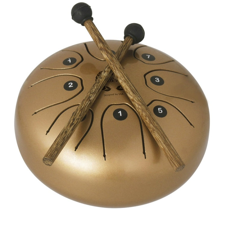 MEIBEITE 5.5-Inch C-Tune Sanskrit Drum Steel Tongue Empty  Worry-Free Drum(Golden) - Percussion Accessories by MEIBEITE | Online Shopping UK | buy2fix