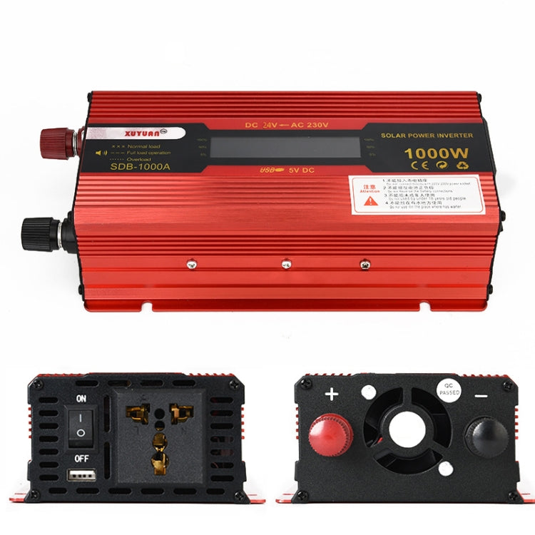 XUYUAN 1000W Car Inverter with Display Converter, Specification: 24V to 220V -  by XUYUAN | Online Shopping UK | buy2fix