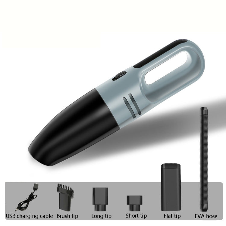 Car Handheld Portable Vacuum Cleaner Small Car Vacuum Cleaner Wireless Black Gray - Vacuum Cleaner by buy2fix | Online Shopping UK | buy2fix