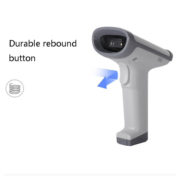 Deli 14950 One-Dimensional Two-Dimensional Scanner Supermarket Catering Scanning Gun, Model: Wireless (White) - Barcode Scanner by Deli | Online Shopping UK | buy2fix