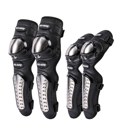 SULAITE GT341 Motorcycle Stainless Steel Knee Pads Elbow Pads Off-Road Cycling Racing Anti-Fall Sports Protective Gear - Protective Gear by SULAITE | Online Shopping UK | buy2fix