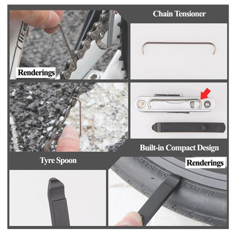 GIYO 13 In 1 Bicycle Repair Combination Tool Multifunctional Mountain Bike Bicycle Repair Tool - Outdoor & Sports by GIYO | Online Shopping UK | buy2fix
