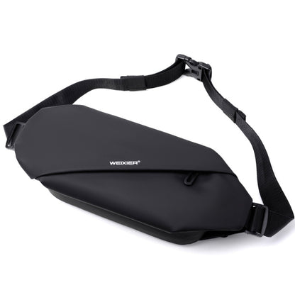 WEIXIER 8641 Men Running Waterproof Waist Bag Multifunctional Chest Bag Sports Leisure One-Shoulder Bag(Black) - Waist Bags by WEIXIER | Online Shopping UK | buy2fix