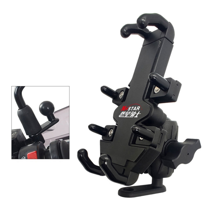 N-STAR Motorcycle Bicycle Composite Version Of Mobile Phone Bracket Multifunctional Accessories Lightweight Riding Equipment(L-shaped Ball Head) - Holders by N-STAR | Online Shopping UK | buy2fix