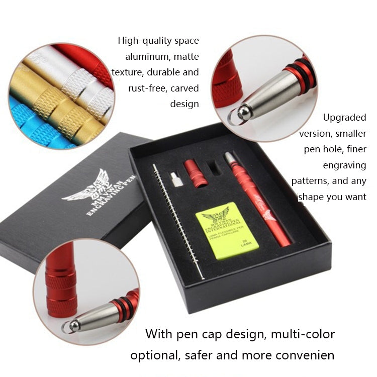 MM VWAN Magic Hairdressing Eyebrow Trimming Engraving Pen Scoring Stainless Steel Razor(Red) - Hair Trimmer by MM VWAN | Online Shopping UK | buy2fix