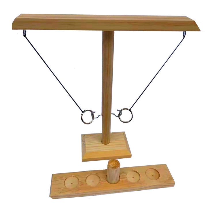 Wooden Ring Toss Game Bar Family Table Throwing Game(Wood Color) - Others by buy2fix | Online Shopping UK | buy2fix
