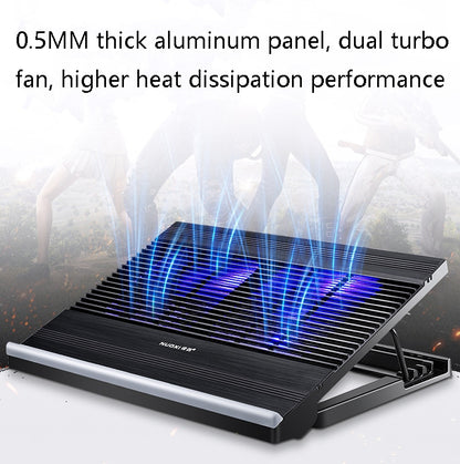 NUOXI T10 Laptop Radiator Multi-File Adjustment Aluminum Alloy Bracket(Silver) - Computer & Networking by NUOXI | Online Shopping UK | buy2fix