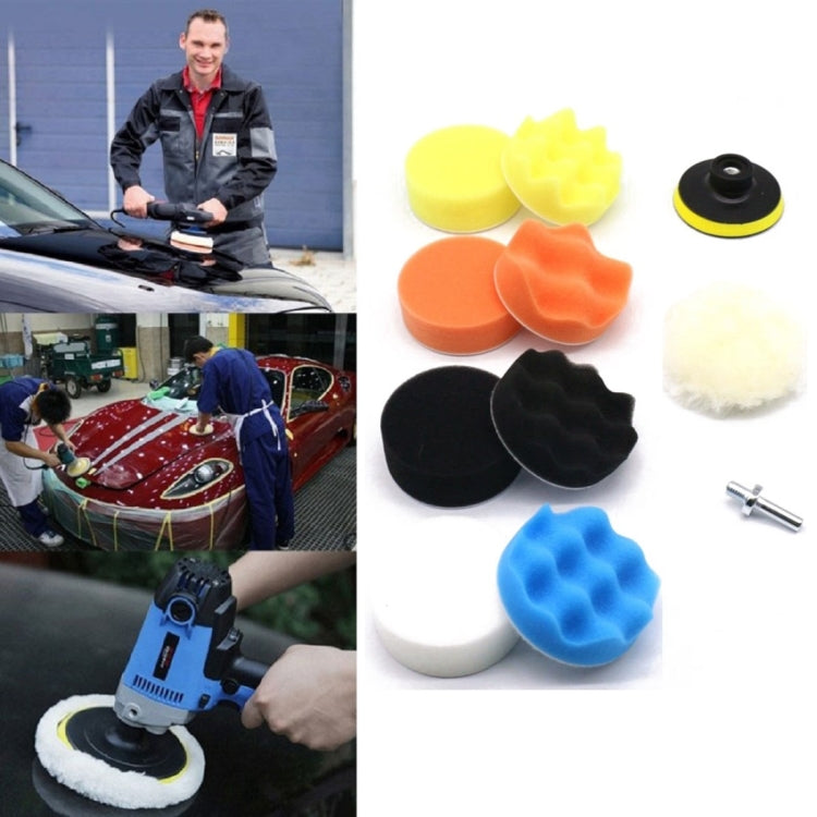 7 Inch 11 In 1 3-7 Inch Car Polishing and Waxing Sponge Plate Sponge Pad Set - Polishing Machine & Accessories by buy2fix | Online Shopping UK | buy2fix