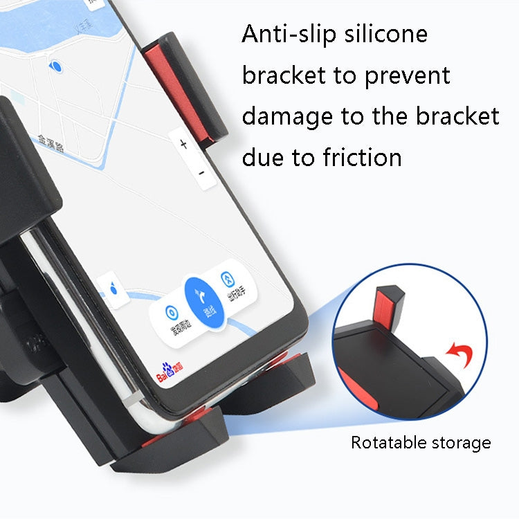 Car Windshield Automatic Lock Phone Holder(Red) - Car Holders by buy2fix | Online Shopping UK | buy2fix