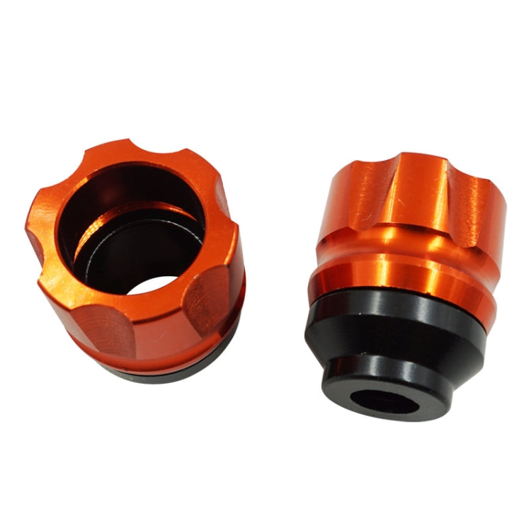 2 Pairs Motorcycle Modified Accessories Anti-Drop Cup CNC Aluminum Alloy Anti-Collision And Shock Absorbing Front Fork Cup(Orange) - Protective Gear by buy2fix | Online Shopping UK | buy2fix