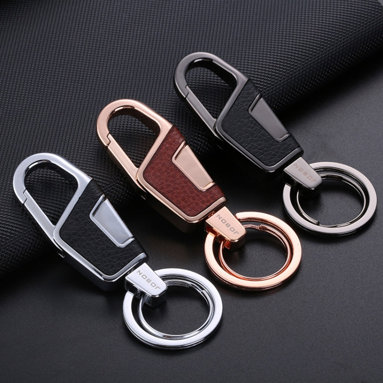 JOBON ZB-6611 Car Keychain Men Waist Hanging Keychain Simple Key Rings(Silver) - Key Rings by JOBON | Online Shopping UK | buy2fix