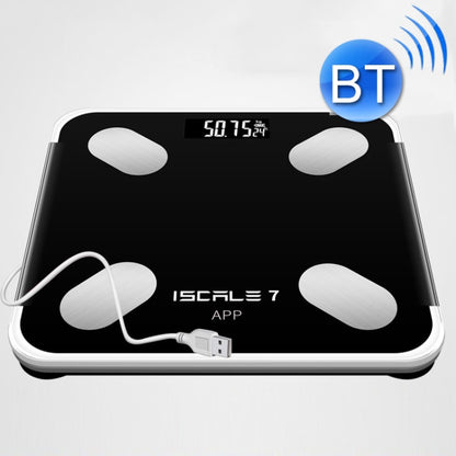 ISCRLE7 Smart Weight Scale Bluetooth Body Fat Measuring Instrument Charging Model(Bright Black) - Body Scales by ISCRLE7 | Online Shopping UK | buy2fix