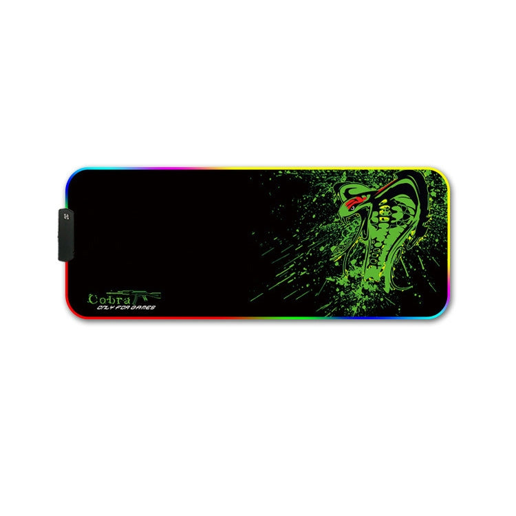 300x350x3mm F-01 Rubber Thermal Transfer RGB Luminous Non-Slip Mouse Pad(Brontosaurus) - Mouse Pads by buy2fix | Online Shopping UK | buy2fix