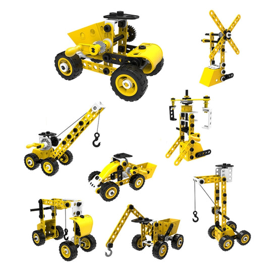 7755 8 in 1 Children Variety Soft Assembled Building Blocks 100PCS DIY Engineering Vehicle Model - Building Blocks by buy2fix | Online Shopping UK | buy2fix