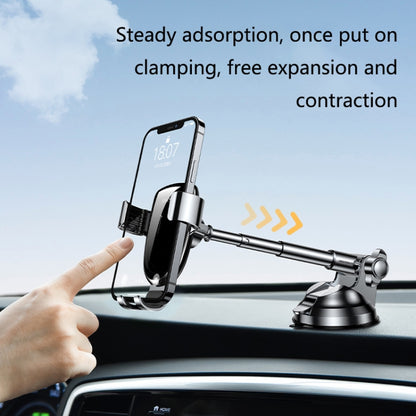 OATSBASF 03513 Phone Car Magnetic Telescopic Bracket Suction Cup Type Navigation Mobile Phone Bracket(Graphite Black) - Universal Car Holders by OATSBASF | Online Shopping UK | buy2fix