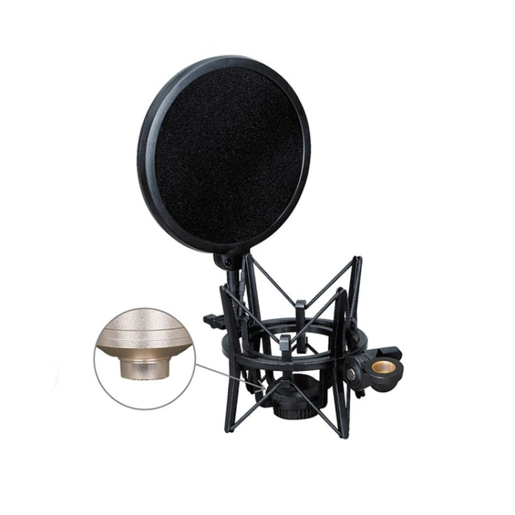 SH-101 Microphone Shockproof Bracket Condenser Microphone Blowout Cover Set(Black) - Windshield by buy2fix | Online Shopping UK | buy2fix