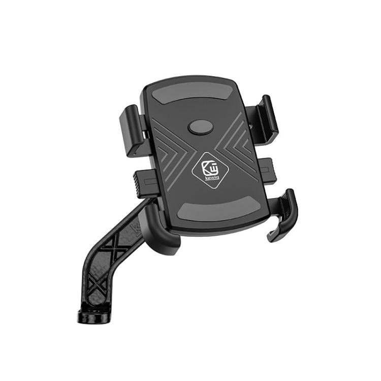 Kewig M16-B Bicycle Motorcycle Outdoor Riding Fixed Mobile Phone Bracket, Style:  Rearview Mirror(Black) - Holder by Kewig | Online Shopping UK | buy2fix