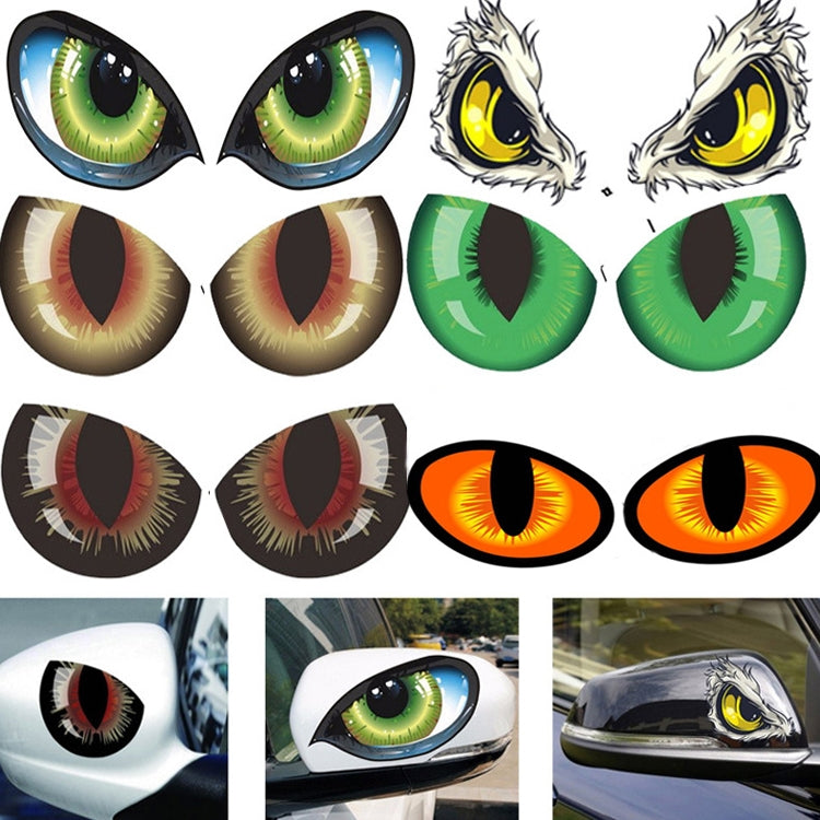 10 PCS Car Reflective Car Sticker Rearview Mirror Eye Funny Sticker 3D Scratch Blocking Body Sticker Decorative Sticker(Dreamy) - 3D Creative Stickers by buy2fix | Online Shopping UK | buy2fix