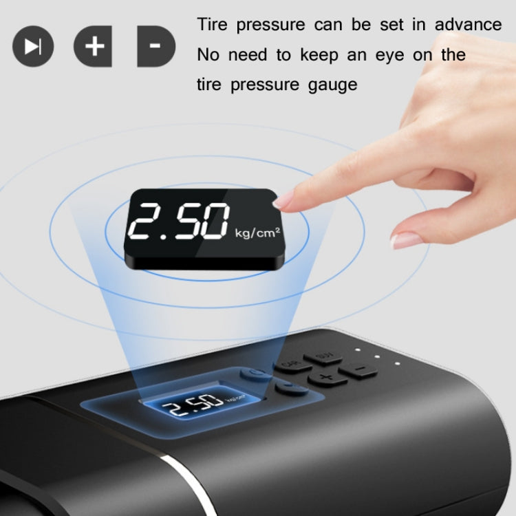 YANTU A31 Car Smart Digital Display Air Pump Electric Portable Tire Pump, Specification： Wireless Version Black - In Car by YANTU | Online Shopping UK | buy2fix