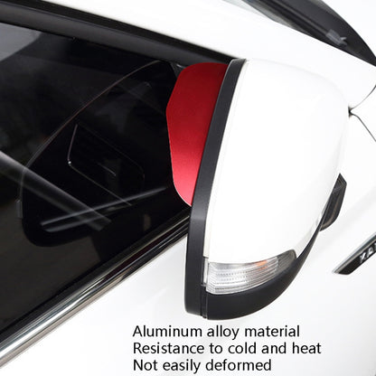 Car Rear View Mirror Rain Eyebrow Cover Catering Mirror Aluminum Alloy Rain Shield(Aluminum Alloy Black) - Convex Mirror & Accessories by buy2fix | Online Shopping UK | buy2fix