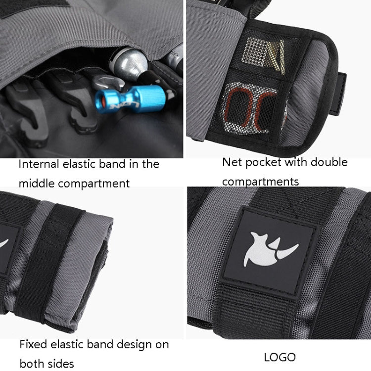 Rhinowalk RK5100 Bicycle Tools Storage Bag Mountain Bike Saddle Bag(Gray) - Bicycle Bags by Rhinowalk | Online Shopping UK | buy2fix