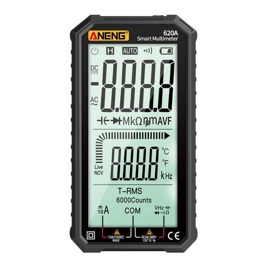 ANENG 620A Full Screen Smart Digital Multimeter(Black) - Consumer Electronics by ANENG | Online Shopping UK | buy2fix