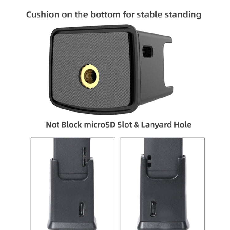 Sunnylife OP2-DZ9434 Desktop Charging Base Bracket With Type-C Charging Port 1/4 Inch Adapter For DJI Osmo Pocket 2(Black) - Mount & Holder by Sunnylife | Online Shopping UK | buy2fix