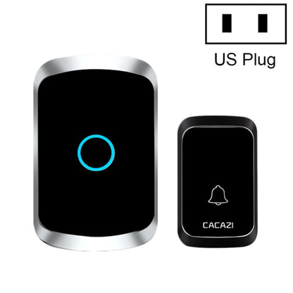 CACAZI A50 1 For 1 Wireless Music Doorbell without Battery, Plug:US Plug(Black) - Wireless Doorbell by CACAZI | Online Shopping UK | buy2fix