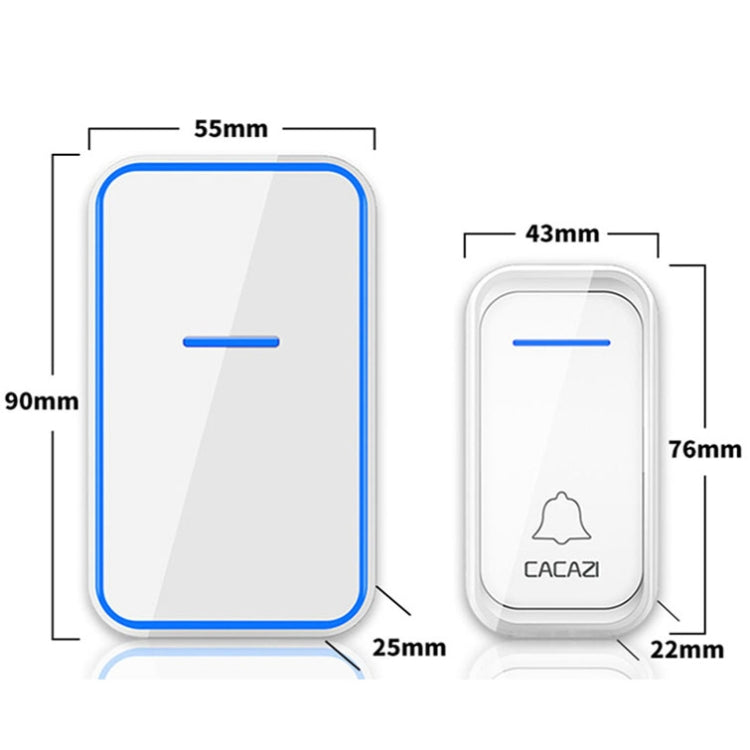 CACAZI Home Smart Digital Wireless Doorbell Remote Electronic Doorbell Elderly Pager, Style: UK Plug(White) - Wireless Doorbell by CACAZI | Online Shopping UK | buy2fix