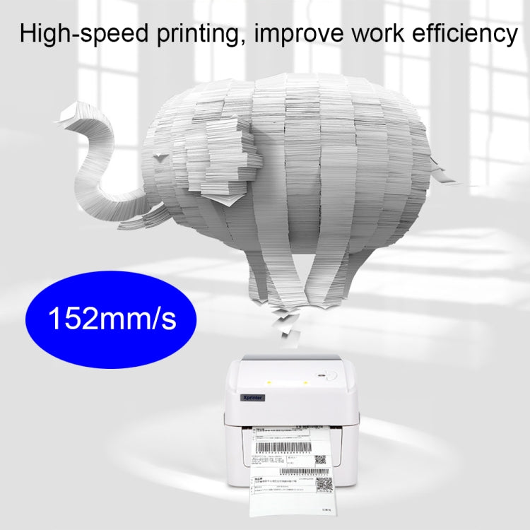 Xprinter XP-420B 108mm Express Order Printer Thermal Label Printer, Style:USB+Bluetooth(UK Plug) - Printer by Xprinter | Online Shopping UK | buy2fix