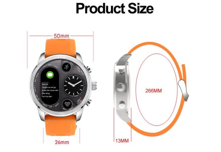 T3 Dual Display Smart Watch For Men IP68 Waterproof Fitness Bracelet 15 Days Standby Business Smartwatch Activity Tracker(Gray) - Smart Wear by LEMFO | Online Shopping UK | buy2fix