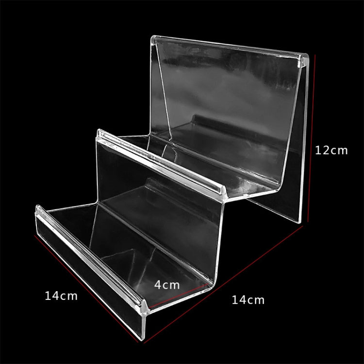 10 PCS Thickened Transparent Wallet Holder Plastic Phone Mask Display Stand Counter Display Stand,Specification: No. 4 2 Layer - Desktop Holder by buy2fix | Online Shopping UK | buy2fix