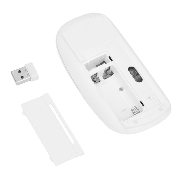 MF-822 2.4G Wireless Mouse 4 Keys Mute Office Ultra-Thin Mouse(White) - Wireless Mice by buy2fix | Online Shopping UK | buy2fix