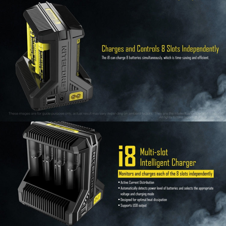 NITECORE 8-Slot High-Power Fast Lithium Battery Charger, Model: I8 - Consumer Electronics by NITECORE | Online Shopping UK | buy2fix