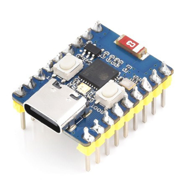 Waveshare 2.4GHz ESP32-C3 Mini Development Board, Based ESP32-C3FN4 Single-core Processor with Header - Boards & Shields by Waveshare | Online Shopping UK | buy2fix