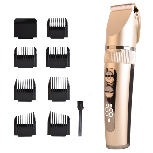 BF-868 LCD Digital Display Electric Hair Clipper Baby Children Adult Electric Hair Clipper Set(Gold) - Hair Trimmer by buy2fix | Online Shopping UK | buy2fix