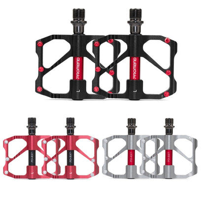 1 Pair PROMEND Mountain Bike Road Bike Bicycle Aluminum Pedals(PD-R87 Red) - Pedals by PROMEND | Online Shopping UK | buy2fix