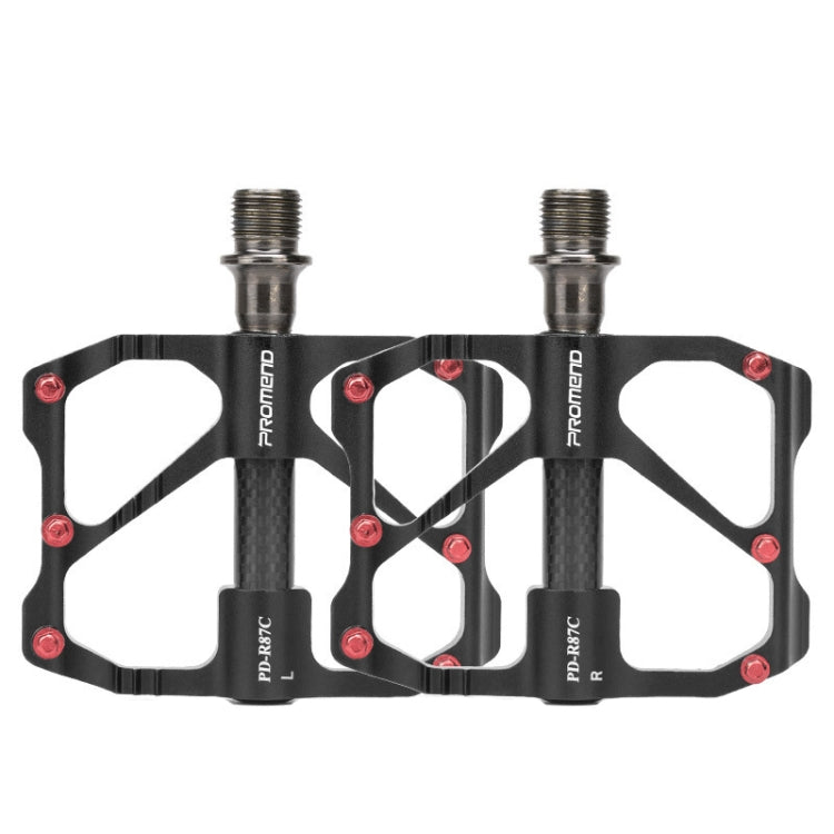 PD-R87C  1 Pair PROMEND Bicycle Road Bike Mountain Bike 3 Palin Carbon Fiber Bearing Pedal(Black) - Outdoor & Sports by PROMEND | Online Shopping UK | buy2fix