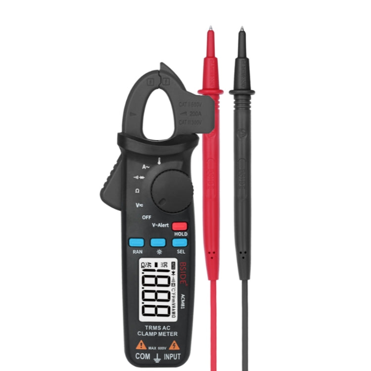 BSIDE ACM81 Digital Clamp Meter Auto-Rang 1mA Accuracy 200A Current DC AC Multimeter(Black) - Consumer Electronics by BSIDE | Online Shopping UK | buy2fix