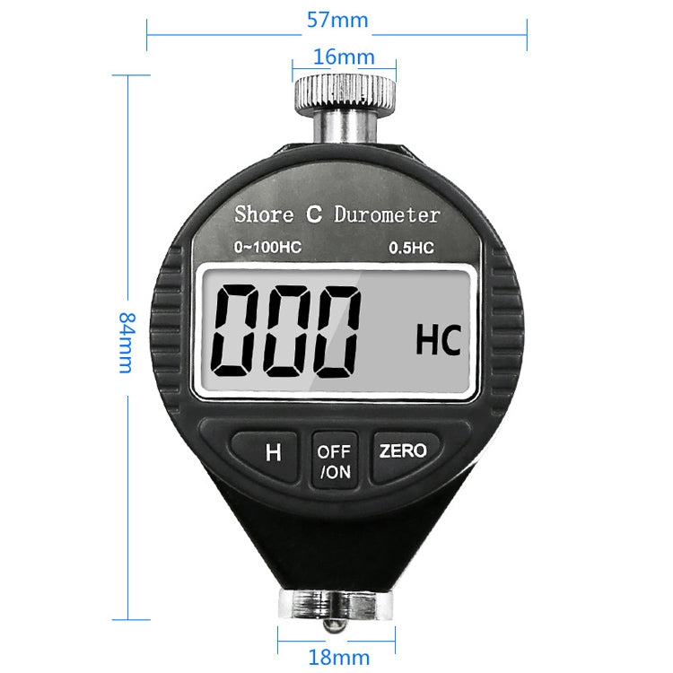 Electronic Digital Display Hard Meter Plastic Rubber Silicone Tire Hardness Meter, Model: 0-100HD D - Home & Garden by buy2fix | Online Shopping UK | buy2fix