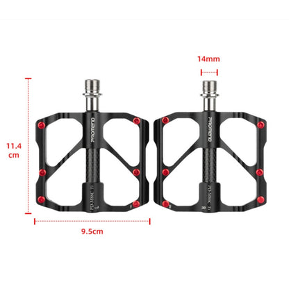 1 Pair PROMEND Titanium Axle Carbon Tube Bicycle Pedal Mountain Bike Road Bike 3 Palin Pedal PD-M86C-TI - Pedals by PROMEND | Online Shopping UK | buy2fix